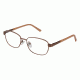 LAmy C By 523 Single Vision Prescription Eyeglasses - Frame Brown / Camel, Size 51/16mm CYCBL52301