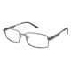 LAmy C By 617 Single Vision Prescription Eyeglasses - Frame GUNMETAL/BLACK, Size 56/17mm CYCBL61702