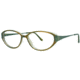 LAmy C By L'Amy 514 Single Vision Prescription Eyeglasses - Frame Green, Size 52/13mm CYCBL51403