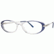 LAmy C by L'Amy 515 Progressive Prescription Eyeglasses - Frame Blue/Silver, Size 53/15mm CYCBL51503