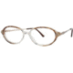 LAmy C by L'Amy 516 Progressive Prescription Eyeglasses - Frame Brown/Gold, Size 51/14mm CYCBL51601