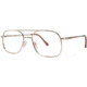 LAmy C By L'Amy 607 Progressive Prescription Eyeglasses - Frame Gold/Satin, Size 55/19mm CYCBL60702