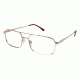 LAmy C by L'AMY 614 Bifocal Prescription Eyeglasses - Frame SHINY GOLD, Size 55/17mm CYCBL61402