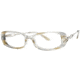 LAmy C by L'Amy 824 Progressive Prescription Eyeglasses - Frame Crystal/Brown, Size 51/15mm CYCBL82403