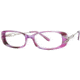 LAmy C by L'Amy 824 Progressive Prescription Eyeglasses - Frame Marbled Fuchsia, Size 51/15mm CYCBL82402