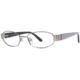 LAmy Claudia Single Vision Prescription Eyeglasses - Frame Shiny Blue, Size 49/17mm LYCLAUDIA01