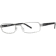 LAmy Dasko 1015 Progressive Prescription Eyeglasses - Frame Matte Silver/Black, Size 55/18mm LYDASKO101506