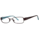 LAmy Desiree Eyeglass Frames - Frame Burgundy, Size 51/17mm LYDESIREE02