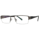 LAmy Laurent Single Vision Prescription Eyeglasses - Frame Brushed Pewter/Black LYLAURENT03