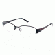 LAmy Sandrine Bifocal Prescription Eyeglasses - Frame Matte Black / Burgundy, Size 51/16mm LYSANDRINE01