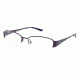 LAmy Sandrine Bifocal Prescription Eyeglasses - Frame Matte Eggplant / Grey, Size 51/16mm LYSANDRINE03