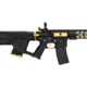 Lancer Tactical Enforcer Battle Hawk 10in Skeleton AEG w/ Alpha Stock, Black/Gold, LT-34BCG10-G2-ME
