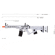 Lancer Tactical Enforcer Battle Hawk 10in Skeleton AEG w/ Alpha Stock, White/Black, LT-34WCB10-G2-ME