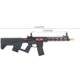 Lancer Tactical Enforcer Blackbird Skeleton AEG, Black/Red, LT-30BCR-G2-ME