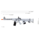 Lancer Tactical Enforcer Blackbird Skeleton AEG, White, LT-30WCB-G2-ME