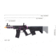 Lancer Tactical Enforcer NEEDLETAIL Skeleton AEG, Black/Purple, LT-29BCPL-G2-ME