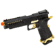 Lancer Tactical Knightshade Hi-Capa Gas Blowback Airsoft Pistol, Black/Gold, LTX-6B