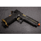 Lancer Tactical Knightshade Hi-Capa Gas Blowback Airsoft Pistol, Black/Gold, LTX-6B
