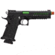 Lancer Tactical Knightshade Hi-Capa Gas Blowback Airsoft Pistol, Black/Green, LTX-6BZ