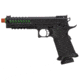 Lancer Tactical Knightshade Hi-Capa Gas Blowback Airsoft Pistol, Black/Green, LTX-6BZ