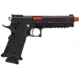 Lancer Tactical Knightshade Hi-Capa Gas Blowback Airsoft Pistol, Black/Red, LTX-6BR