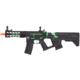 Lancer Tactical Proline Enforcer Battle Hawk 7in Skeleton M4 Airsoft Rifle w/ Alpha Stock, Black/Green, LT-34BCZ7-G2-ME