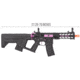 Lancer Tactical Proline Enforcer Battle Hawk 7in Skeleton M4 Airsoft Rifle w/ Alpha Stock, Black/Purple, LT-34BCP7-G2-ME