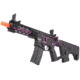 Lancer Tactical Proline Enforcer Battle Hawk 7in Skeleton M4 Airsoft Rifle w/ Alpha Stock, Black/Purple, LT-34BCP7-G2-ME