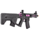 Lancer Tactical Proline Enforcer Battle Hawk 7in Skeleton M4 Airsoft Rifle w/ Alpha Stock, Black/Purple, LT-34BCP7-G2-ME