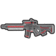 Lancer Tactical Proline Enforcer Battle Hawk 7in Skeleton M4 Airsoft Rifle w/ Alpha Stock, Black/Purple, LT-34BCP7-G2-ME
