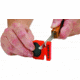 Lansky Sharpeners Quick Fix Knife Sharpener, 2.38in Overall, Burgundy ABS Handle w/Logo, LS09889