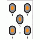 Law Enforcement Targets 5-Bullseye Target With Orange Centers 23x35 Inch 100 Per Case