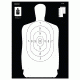 Law Enforcement Targets B-34R Reverse Of B-34 25 Yard Reduction Of B-27 Police Silhouette 17.5x23 Inch White 100 Per Case