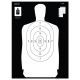 Law Enforcement Targets B-34R Reverse Of B-34 25 Yard Reduction Of B-27 Police Silhouette 17.5x23 Inch White 100 Per Case