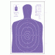Law Enforcement Targets High Visibility Fluorescent B-27E Indoor Target Purple 23x35 Inch 100 Per Case