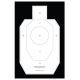 Law Enforcement Targets IDPA-P Official Paper Practice Target 23x35 Inch White On Black 100 Per Case IDPA-PL