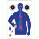 Law Enforcement Targets SSO-99 Modified B-21E Target With Human Anatomy/Bullseyes/Command 23x35 Inch 100 Per Case