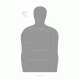 Law Enforcement Targets TQ-15 Standard Silhouette 25 Yard Qualification Target Gray 100 Per Case