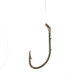 Lazer Sharp Baitholder Saltwater Snelled Hook,Striped Bass,Offset,Down Eye,2 Slices,Mono,36in,Bronze L801-2/0