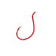 Lazer Sharp Circle Set Saltwater Hook,3 Degree Offset,Up Eye,Needlepoint,Sea Guard Red,R-Pack P190-7/0