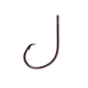 Lazer Sharp Circle Sea Hook,Non-Offset,Ringed Eye,Needlepoint,Black,G-Pack Hooks L702G-10