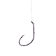 Lazer Sharp Circle Sea Snelled Hook,Non-Offset,Down Eye,2 Slices,Medium Wire,Platinum Black L704H-10
