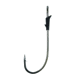 Lazer Sharp Finesse Worm Hook,Light Wire,Ringed Eye,Non-Offset,Molded Keeper,Needlepoint,Platinum Black,Lazer Sharp Hooks L18G-2/0