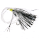 Lazer Sharp Fluke Saltwater Rig,Nickel,36in,Silver Skirt L985-2/0