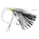 Lazer Sharp Fluke Saltwater Rig,Nickel,36in,Silver Skirt L985-2/0