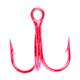 Lazer Sharp Straight Point Saltwater Hook,Round Bend,Short Shank,3x Strong,Needlepoint,Red,G-Pack Hooks L960G-6