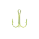 Lazer Sharp Straight Point Hook,Round Bend,Regular Shank,3x Strong,Needlepoint,Chartreuse,G-Pack Hooks L934CGH-6