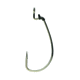 Lazer Sharp Worm Hook w/Keeper,Extra Wide Gap,Non-Offset,Ringed Eye,Medium Wire,Needlepoint,Platinum Black,G-Pack Hooks L12G-4/0