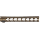 Lead &amp; Steel JAG Ar15/M16 Free Float Handguard, Earth, JAG-HG-15-FDE