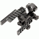 Leapers AR-15 Carry Handle Mount with Integral Tactical Rings &amp; Picatinny Tri-Rails, Complete with Flat Top Adaptor MNT-168R25